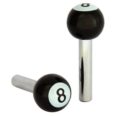 Abbildung von AUTO STYLE Universelle Türpins 8 ball Schwarz Satz à 2 Stück