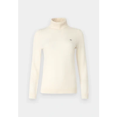 Abbildung von GANT Extrafine Rollneck Strickpullover, Damen, Größe: Medium, Cream