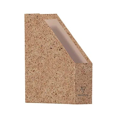 Abbildung von Clairefontaine 83529C Stehsammler Jeans &amp; Cocoa, 25 x 10 32,5cm, für DIN A4, praktisch und robust, 1 Stück, Kakao