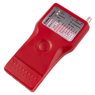 Abbildung von MC POWER Kabeltester / Durchgangsprüfer für Netzwerkkabel KT 53 5 in 1 mit Remote Einheit, RJ11, RJ45 Ethernet LAN, BNC usw.