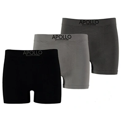 Abbildung von TippTexx 24 6 Boxershorts Pants, Seamless, Nahtlos und Körper betonend, Unterwäsche für Herren (2 x Schwarz 2 Anthrazit Grau, XXL)
