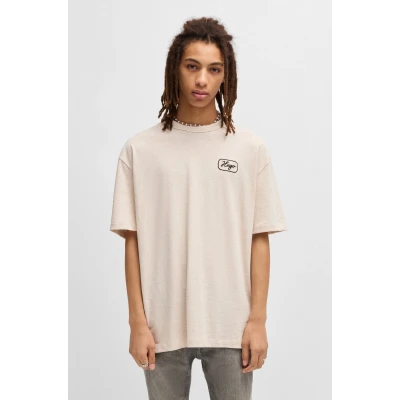 Abbildung von HUGO Nampie Tshirt print, Herren, Größe: Large, Open white five