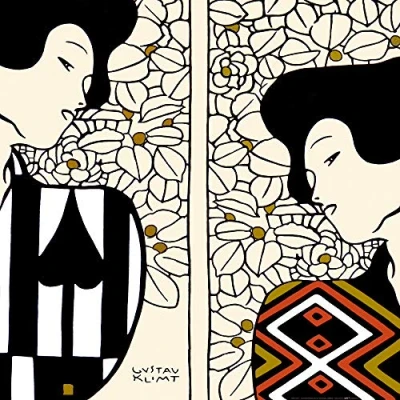 Abbildung von 1art1 Gustav Klimt Poster Zwei Silhouetten, 1912 Kunstdruck Bild 70x70 cm