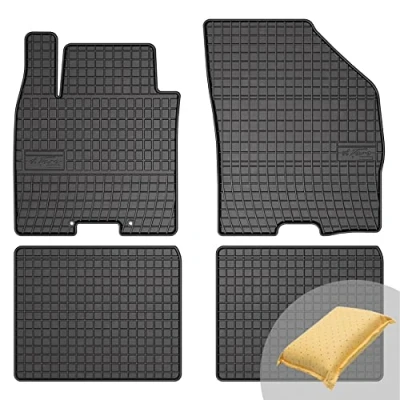 Abbildung von FROGUM EL Toro Gummimatten Ganzjähriges Set von Autofussmatte Auto Fußmatten für Suzuki Baleno II ab 2015 Beständiges Gummi Material 1,5cm Schutzkante