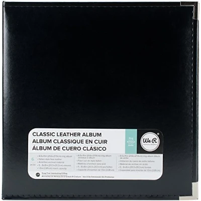 Abbildung von We R Memory Keepers Classic Leather Ring Album Black 21,6x27,9cm