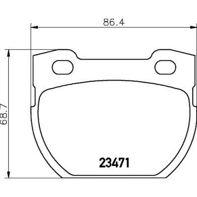 Abbildung von HELLA 8DB 355 019 231 Bremsbelagsatz nicht für Verschleißwarnanzeiger vorbereitet LAND ROVER: Defender SUV, SUV Cabrio, Pickup