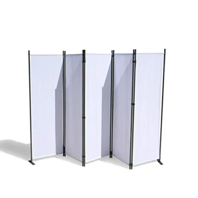 Abbildung von GRASEKAMP Qualität seit 1972 Paravent 5 teilig Weiss 268 x 167 cm Raumteiler Trennwand Sichtschutz