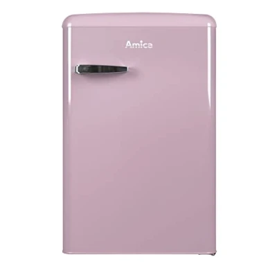 Abbildung von Amica KS 15616 P Retro Kühlschrank mit Gefrierfach / Cupcake Pink 88cm (H) x 55cm (B) 62cm (T) Design