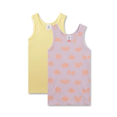 Abbildung von Sanetta Mädchen Unterhemd (Doppelpack) rosa Hochwertiges und nachhaltiges für aus Bio Baumwoll Mix. Inhalt: 2er Set Unterwäsche 116