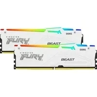 Abbildung von Kingston FURY Beast Weiß RGB XMP 64GB 5600MT/s DDR5 CL40 DIMM Desktop Gaming Speicher kit mit 2 KF556C40BWAK2 64