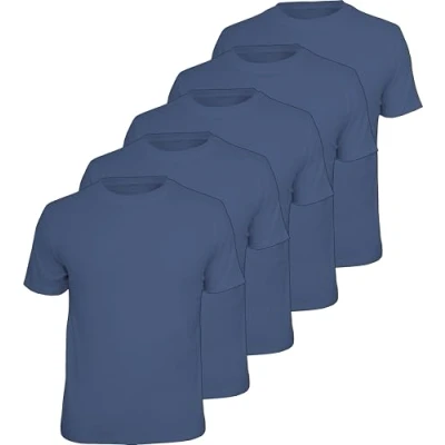 Abbildung von Arbeits Worker Herren T Shirts schwere Qualität im 5er Pack Farbe: Denim