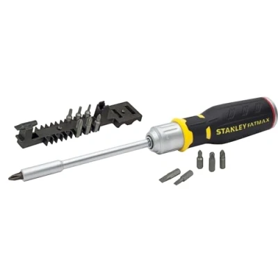 Abbildung von Stanley FATMAX Bit Schraubendreher mit Ratsche LED Leuchte und 12 Bits