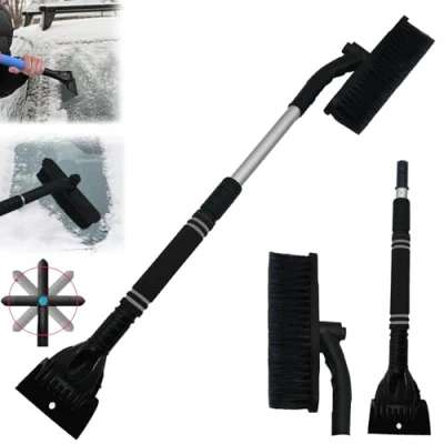 Abbildung von Coffee Life Plus windschutzscheibe eiskratzer,Auto Eiskratzer, 2 in 1 Eiskratzer Auto mit Besen, 64 80cm Eisbrecher Funktion, für PKW, LKW und SUV (Schwarz)