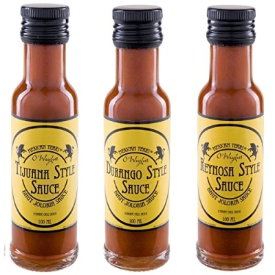 Abbildung von Mexican Tears® Bhut Jolokia Sauce 3er Pack, scharfe aus Chilis mit die schärfsten der Welt! [3x100ml Chilisauce]