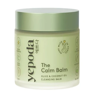 Abbildung von Yepoda Gesichtsreinigung Balsam THE CALM BALM, Cleansing Balm mit Olivenöl &amp; Kokosöl, Make Up Entferner, Reinigungsgel Gesicht (80 Gramm)