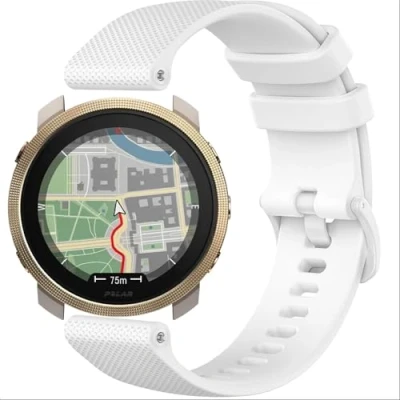 Abbildung von GIOPUEY Armband Kompatibel mit Polar Vantage M3, Weiches Silikon [Verschleißfest] [Atmungsaktiv] Ersatzarmband White