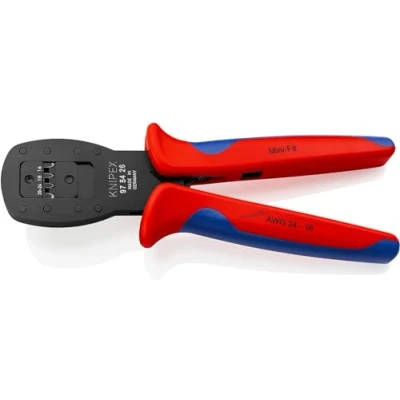 Abbildung von KNIPEX Crimpzange für Miniaturstecker Parallelcrimp Mini Fit™ von Molex mit Mehrkomponenten Hüllen brüniert 190 mm 97 54 26