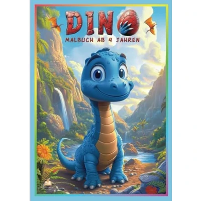 Abbildung von Dino Malbuch ab 4 Jahren: 50 süße Dinosaurier Motive zum Ausmalen Von Brontosaurus bis T Rex Für Jungs &amp; Mädchen