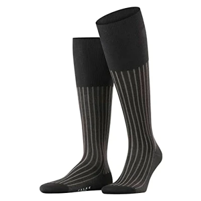 Abbildung von FALKE Herren Kniestrümpfe Shadow M KH Baumwolle lang gemustert 1 Paar, Grau (Grey White 3030), 43 44