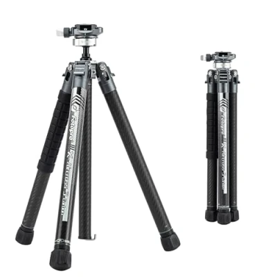 Abbildung von Fotopro X Aircross 3 Lite 157cm Leichtes Reisestativ Kohlefaser mit Panorama Kugelkopf 0.81kg Ultraleichtes Tragbares Kamera für DSLR Tragetasche Belastbarkeit bis 10kg Grau