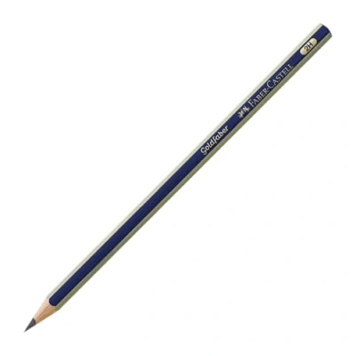 Abbildung von Faber Castell Gold 1221 2H Bleistift, 12 Stück, schwarz