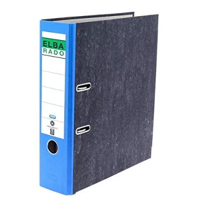 Abbildung von Elba Recycling Ordner A4, Rado Wolkenmarmor, 8 cm breit, blau, 1 Stück