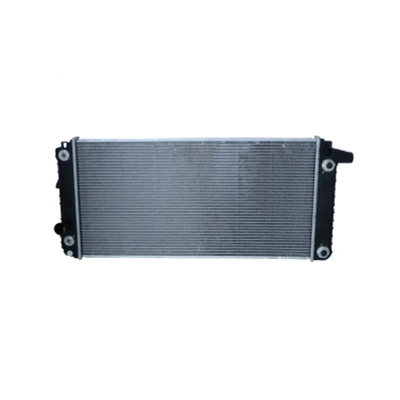Abbildung von NRF 50208 Kühler, Motorkühlung Aluminium 774 383 32 mit Anbauteilen Kühlrippen gelötet