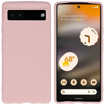 Abbildung von Google Pixel 6a Hülle Silikon iMoshion Soft Case/Backcover Handyhülle Hellrosa
