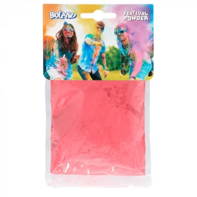 Abbildung von Holi Pulver rosa Beutel 70 Gramm