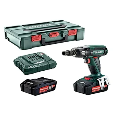 Abbildung von Metabo Akku Schlagschrauber SSW 18 LTX 400 BL (602205500) 18V 2x Li Ion; Ladegerät ASC 55; metaBOX 145, Art des Akkupacks: Ion , Akkuspannung: V, Akkukapazität: 2 x 4 Ah