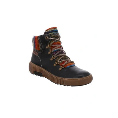 Abbildung von Josef Seibel Maren Schnürstiefelette, Damen, Größe: 42, Schwarz/multi Schuhe