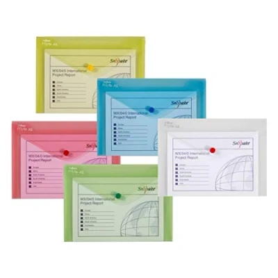Abbildung von Snopake Polyfile Classic Wallet Datei Polypropylen A5 Assorted Ref. 11395 [Pack 5] sortiert