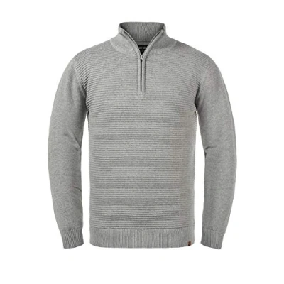 Abbildung von Indicode Jeans Idrichard Strickpullover, Herren, Größe: Medium, Light grey mix