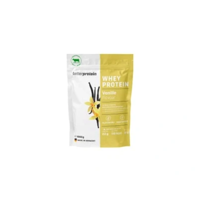 Abbildung von better Protein Whey 1 kg versch. Sorten Pulver, Produziert in Deutschland aus regionaler Milch Eiweißpulver zum Muskelaufbau und Abnehmen à