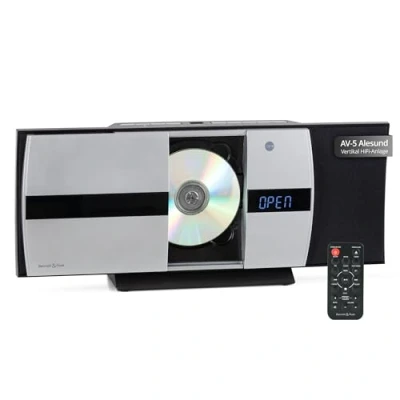 Abbildung von Bennett &amp; Ross Ålesund Vertikal Stereoanlage (UKW/MW Radio, 10 W, Microanlage mit CD/MP3 Player, USB, Bluetooth und NFC Schnittstelle)