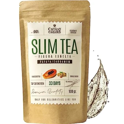 Abbildung von SLIM TEA Abnehmen Schnell &amp; Fettverbrenner Grüner Tee lose, Mate, Ingwer, Löwenzahn, weißer Tee, Hibiscus, Schachtelhalm, Brennessel, Papaya, Kardamom Antioxidantien Natürliche Zutaten 100g