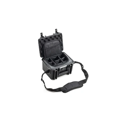 Abbildung von B&amp;W International Transportkoffer Outdoor Typ 2000 Bronze Grün mit Fototasche wasserdicht nach IP67 Zertifizierung, staubdicht, bruchsicher und unverwüstlich