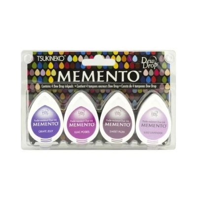 Abbildung von Tsukineko Memento Dew Drops Juicy Purples 4Stück