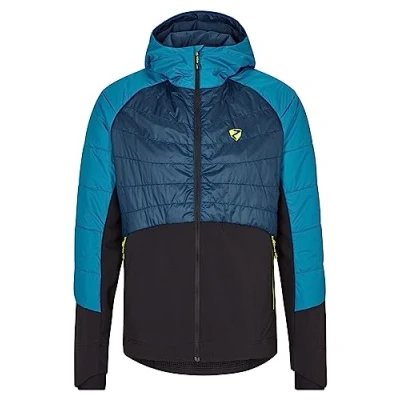 Abbildung von Ziener Herren NAKOS Hybrid /Aktiv Jacke atmungsaktiv, winddicht, Wolle, teal crystal.hale navy, 56