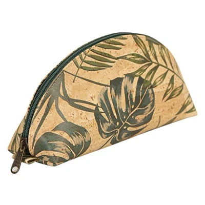 Abbildung von Clairefontaine 420017C Schlampermäppchen aus Kork, Vegan zertifiziert, 21 x 7,5 10,5cm, 1 Stück, Palmen