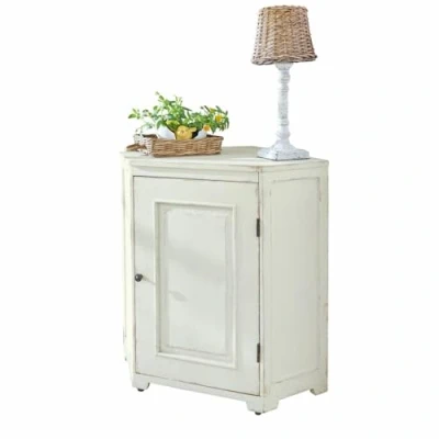 Abbildung von Loberon Eckkommode Yurielka, praktischer Stauraum, reizender Vintage Look, Antik Finish, nostalgischer Charme, Kommodenschrank, Kiefernholz, Tannenholz, Furnierschichtholz, antikweiß