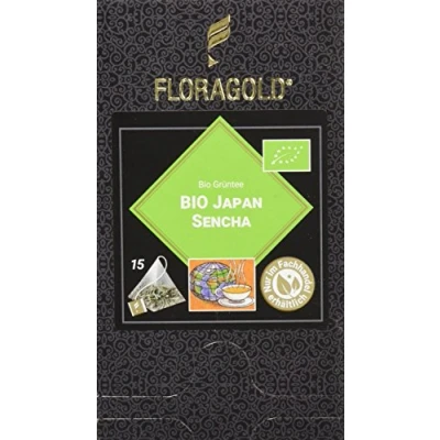 Abbildung von FLORAGOLD Pyramidenbeutel grüner Tee Bio Japan Sencha, 1er Pack (1 x 38 g)