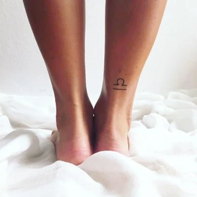 Abbildung von Inkster Tattoo Sternzeichen Waage vegane &amp; wasserfeste Temporäre Tattoos für Erwachsene EU Kosmetikzertifizierte Farbe revolutionäres 2 Wochen Premium Klebetattoos Fake
