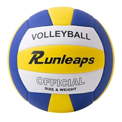 Abbildung von Runleaps Volleyball, Beachvolleyball Weicher Touch Volley Ball Training für Beach Outdoor Indoor Spiel, Größe 5