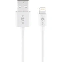 Abbildung von Goobay 54600 Lightningkabel 1m / Apple Lightning auf USB A Ladekabel Highspeed 480 Mbits Aufladekabel Handyladekabel iPad iPhone AirPods Weiß