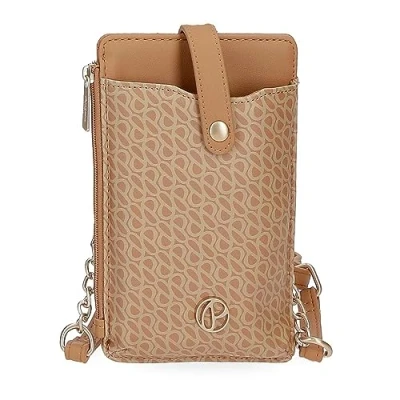 Abbildung von Pepe Jeans Megan Kleine Umhängetasche Braun 9,5 x 16,5 cm Kunstleder, braun, Talla única,