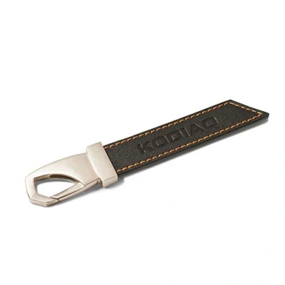 Abbildung von Skoda MVF37 851 Schlüsselanhänger Kodiaq Karabiner Leder Anhänger Schlüsselring Accessoires