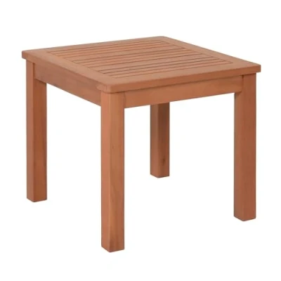 Abbildung von Spetebo Beistelltisch Tucson aus Eukalyptus Holz 44 x cm Gartentisch FSC Massivholz geölt Balkontisch Holztisch Loungetisch rechteckig massiv