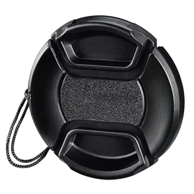 Abbildung von Hama Objektivdeckel 46mm „Smart Snap“ (für Kameras mit 46 mm Objektiv, Halter/Kordel/Band, Objektivschutz, Objektiv Abdeckung, als Ersatz, einfach zu befestigen, zum Klemmen, universal) schwarz