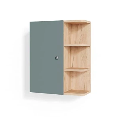 Abbildung von Vicco Badschrank Fynn, Grün/Goldkraft Eiche, 47.2 x 59.2 cm